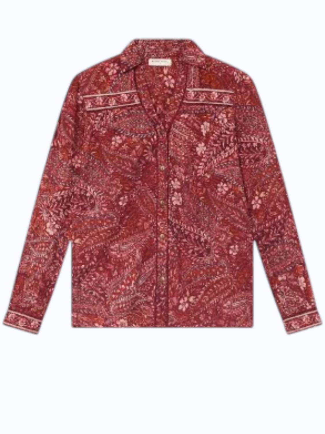 Maison Hotel Rani Shirt in red mirage - women's shirt - detail view