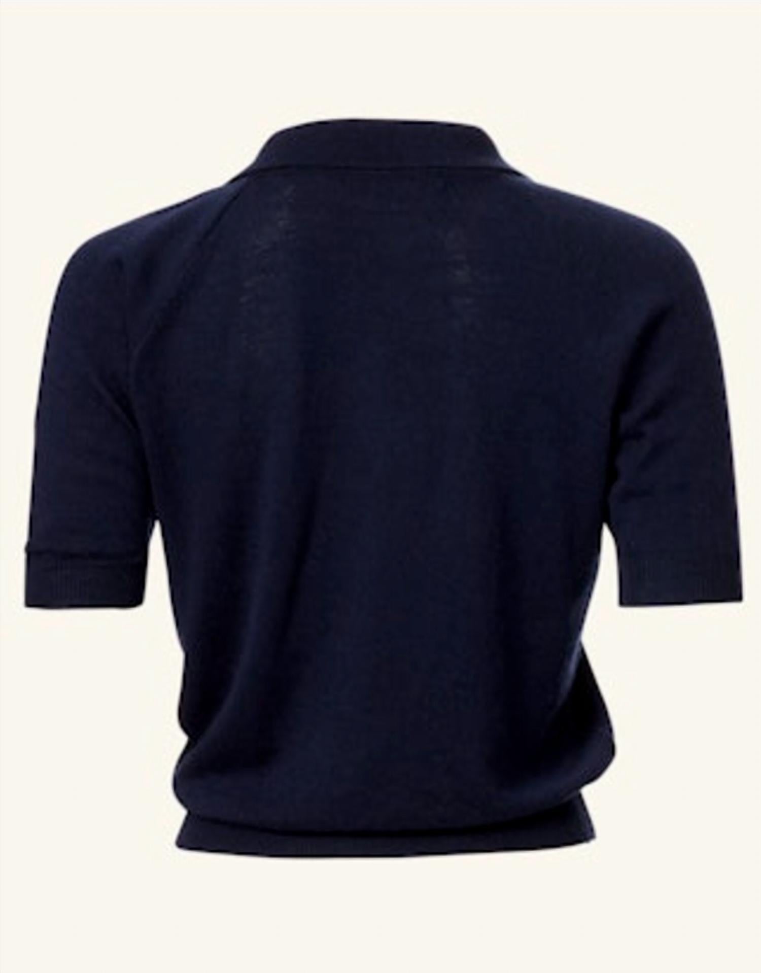 ALIX OF BOHEMIA Lessi Knit Top in midnight - women's blouse - detail view