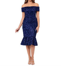 Xscape - Off The Shoulder Lace Fit And Flare Dress