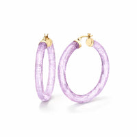 Gold & Honey - Women's Instyle Lucite Hoop Earrings