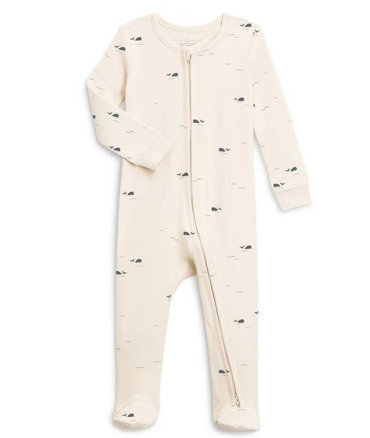 Colored Organics - Kid's Organic Peyton Footed Sleeper Jumpsuit