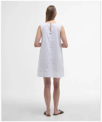 Barbour Lucy Mini Dress in classic white - women's dress - alternate view