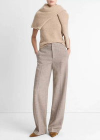 Vince - Donegal Wool-blend Wide-leg Trouser