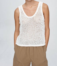 Marle Nova Top in blanc - women's tank top