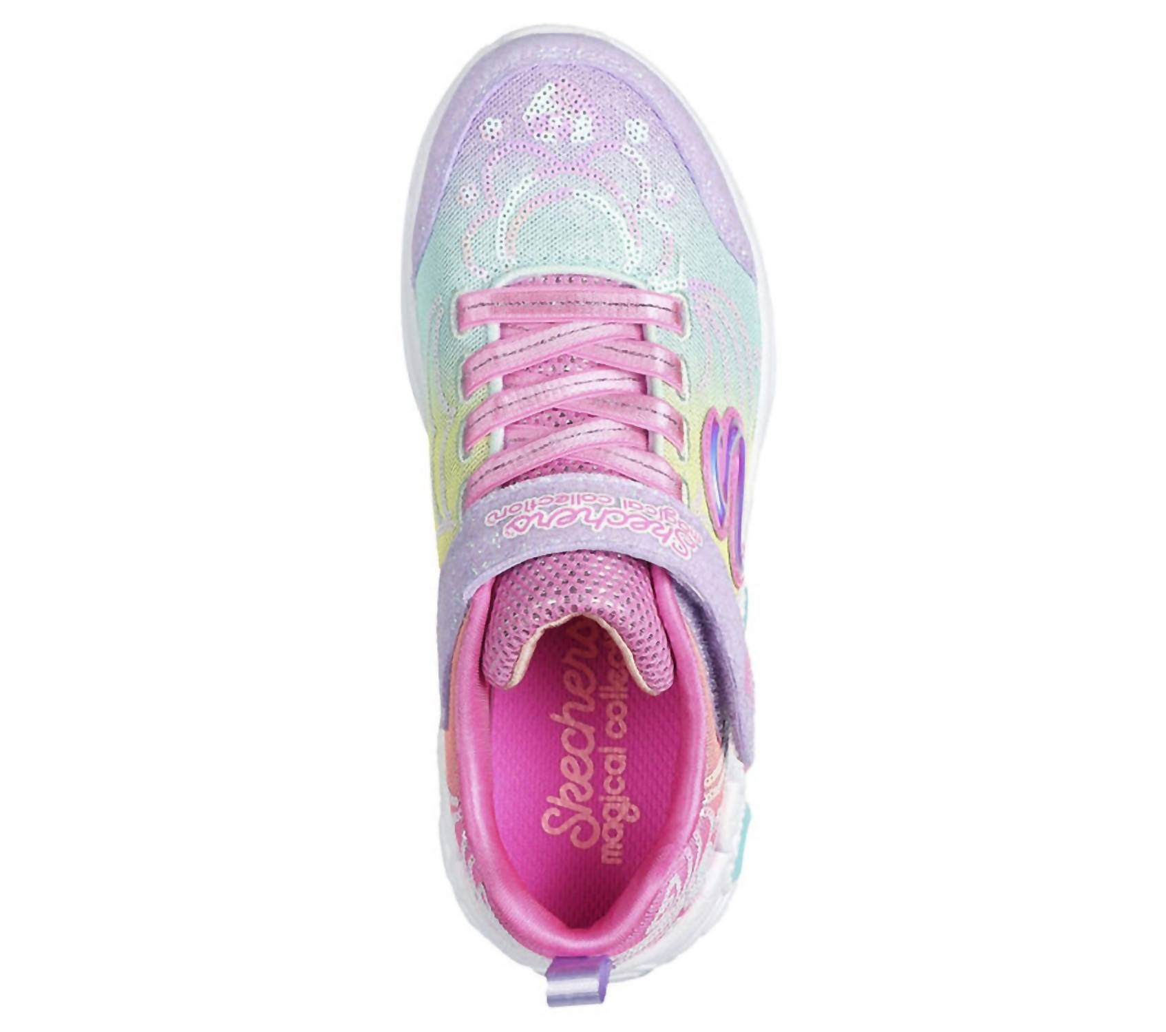 Skechers Girls Princess Wishes Shoes in multi - kids' sneaker - alternate view