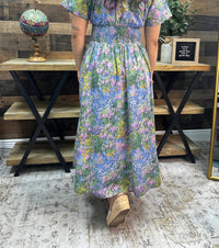 Entro - Bloom Elastic Waist Zip Midi Dress
