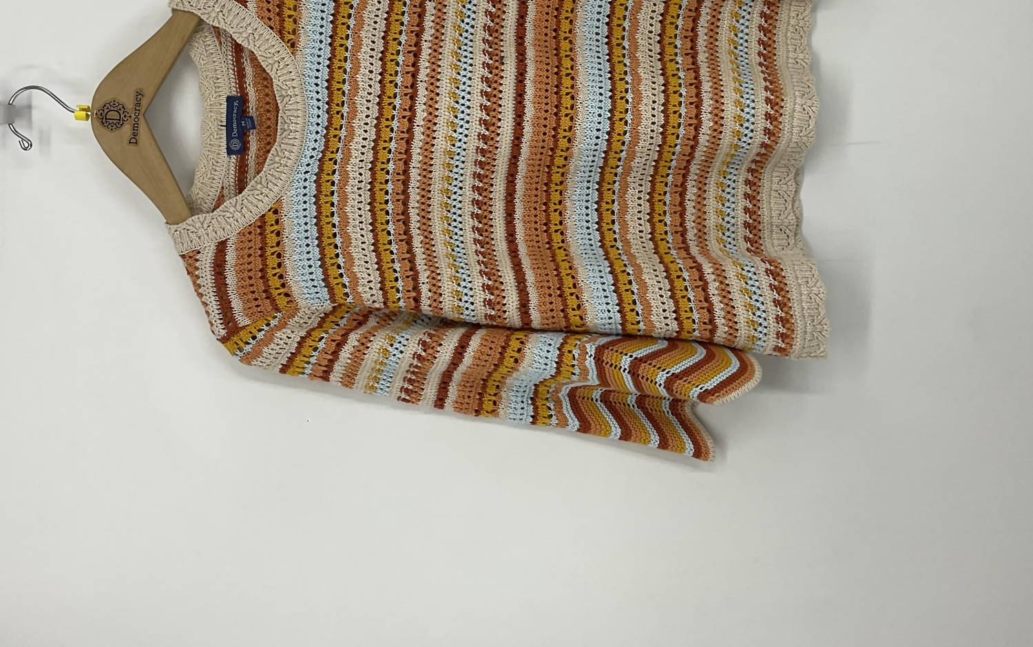 Democracy - Crochet Stripe Bell Sweater