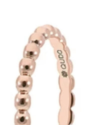 Qudo Women's Spacer Matino Ring in rose gold - women's jewelry - detail view
