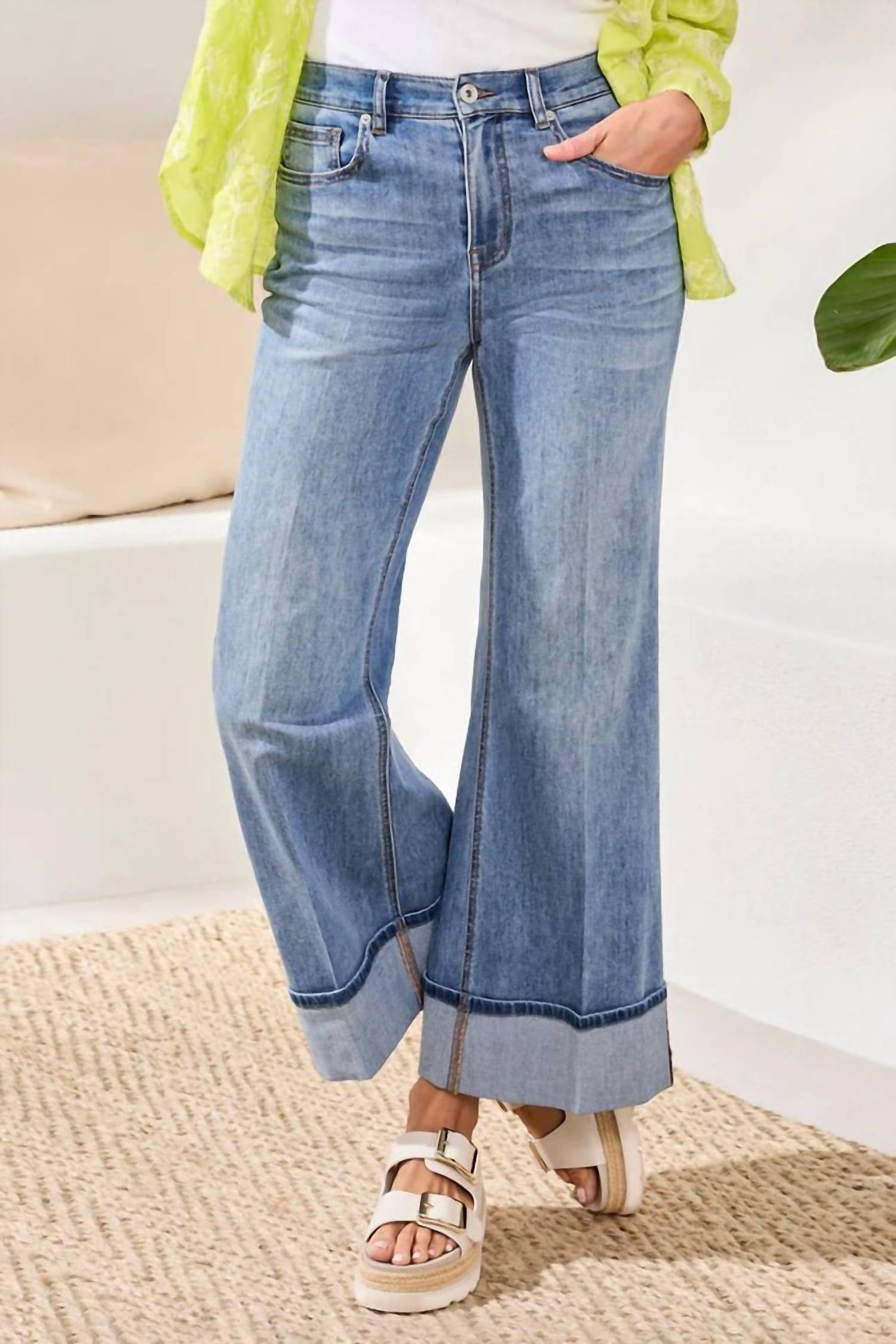 Tribal - Brooke Cuffed Palazzo Jeans