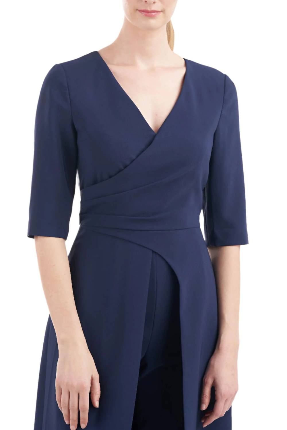 Kay Unger - Women's Walk Through Front Cutout Crepe Jumpsuit
