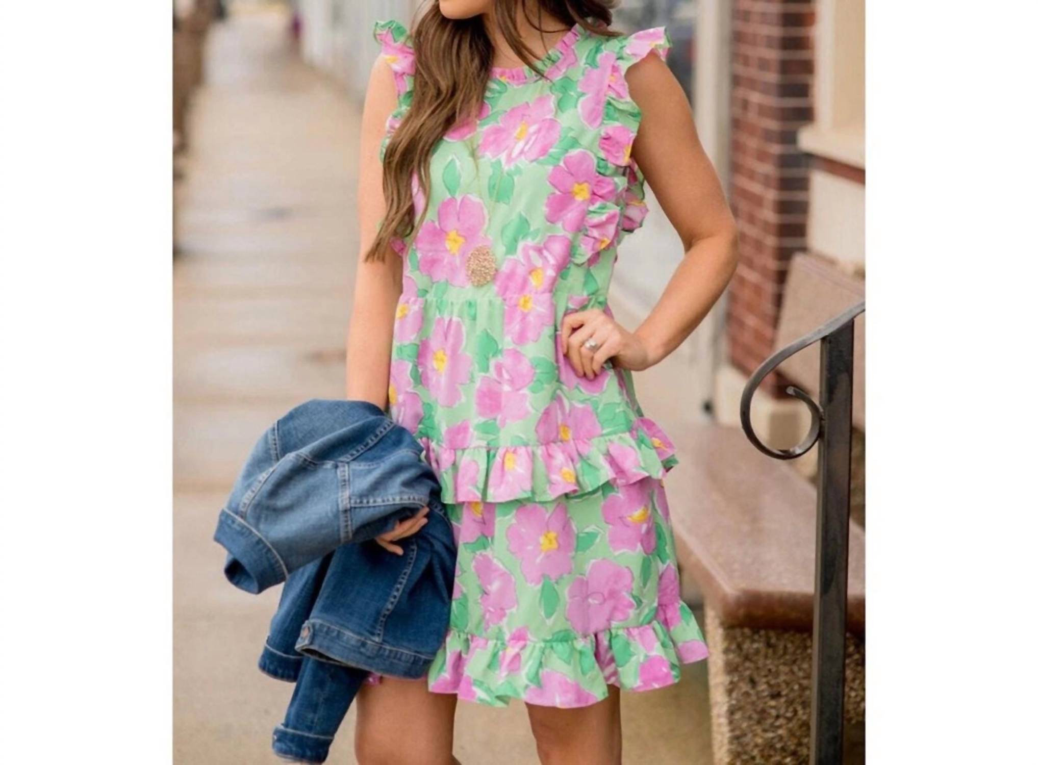 Staccato - Ruffle Neck Sleeveless Dress