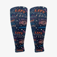 Zensah Unisex - Print Compression Leg Sleeves in motivational quotes black - men's item