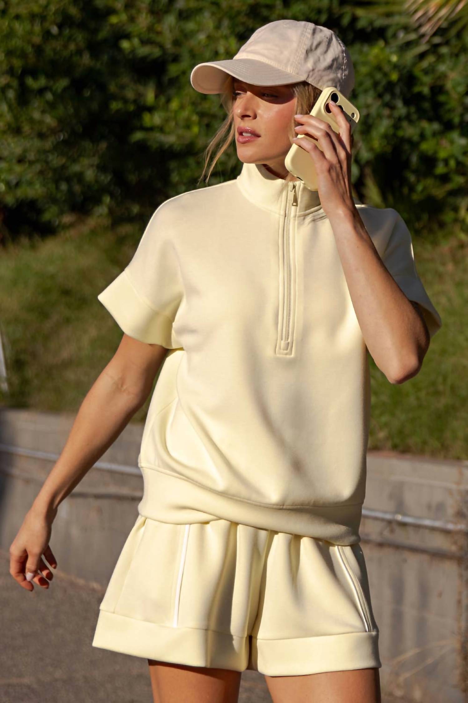 Rae Mode - Quarter Zip Lounge Top