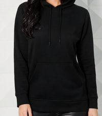 french kyss Pullover Hoodie Jacket in black - women's top - detail view