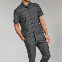 7Diamonds Marcelo Short Sleeve Shirt in black - men's shirt - view 4