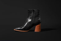 Volair - Women's Eco-friendly Leather Cushioned Chunky Heel Booties