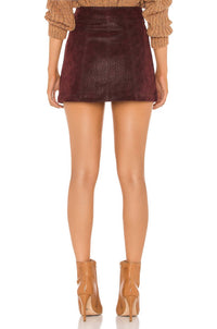 Free People Ari Wrap Skirt in wine - women's skirt - view 4