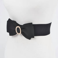 3Am By H&D Accessories - Women's Rhinestone Bow Buckle Stretch Belt