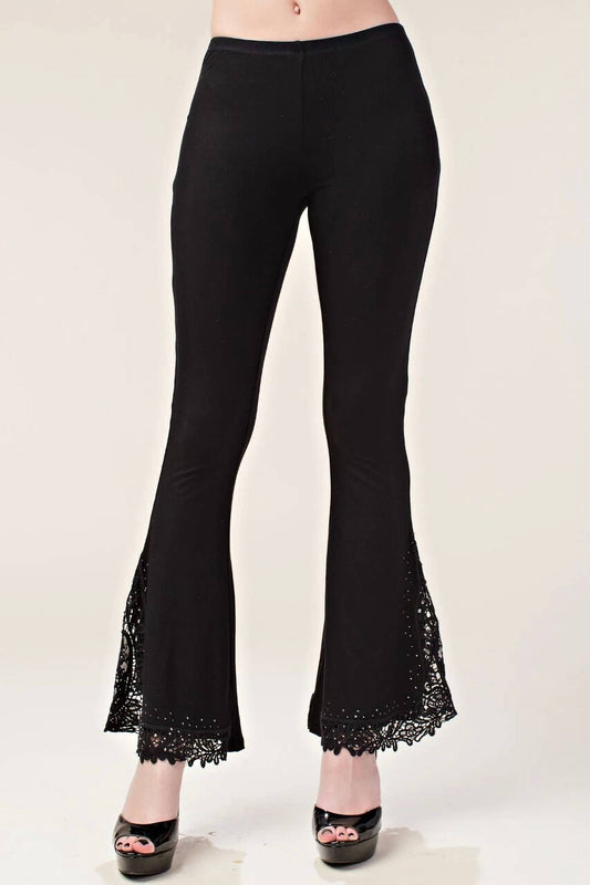 Vocal Apparel - Crochet Lace Flared Pants