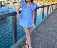 Day + Moon - Puff Sleeve Baby Doll Mini Dress