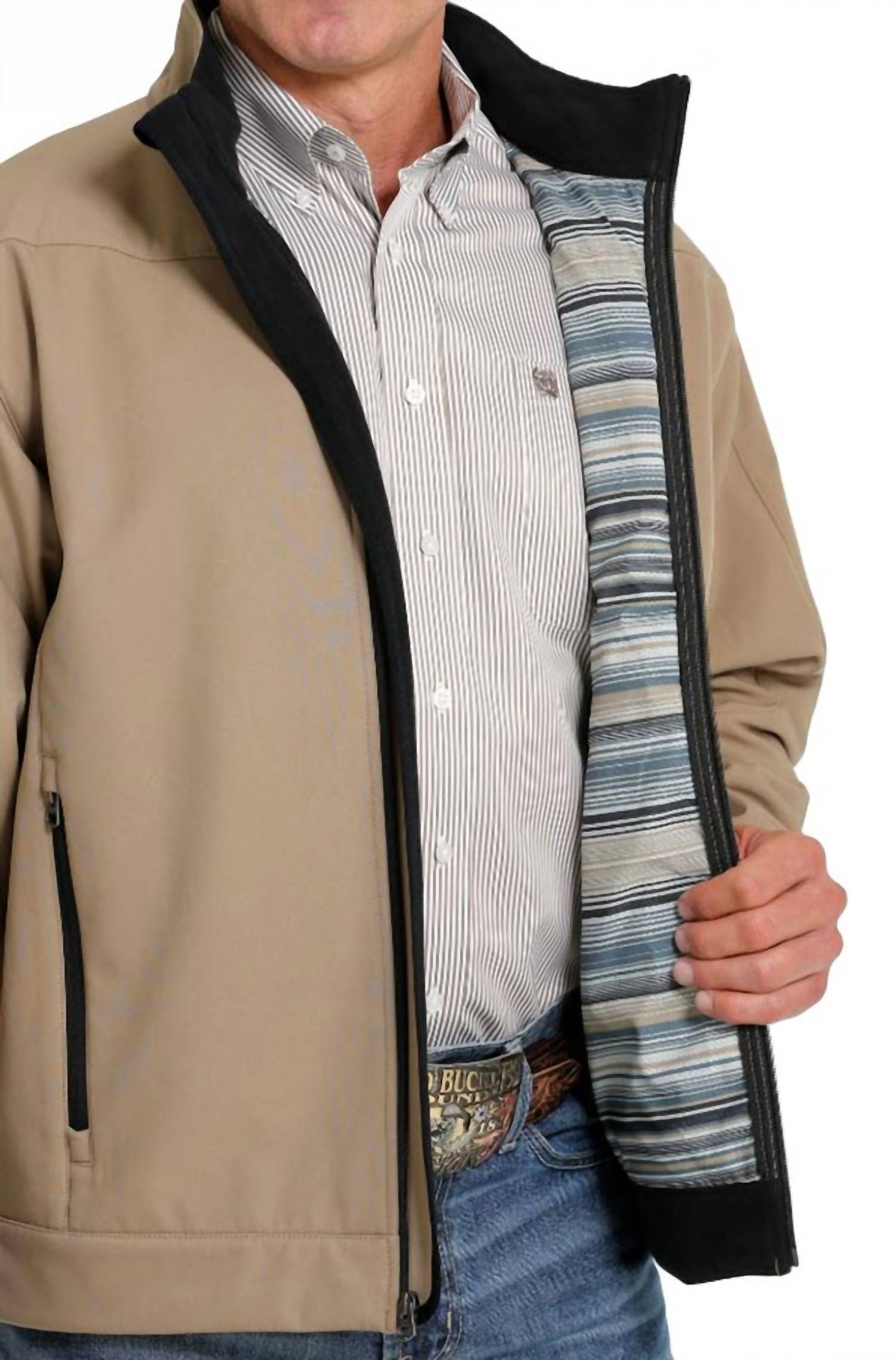 Cinch - Men's Bonded Fleece Logo Sleeve Jacket