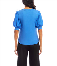 Karen Kane - Camryn Contrast Puff Sleeve Top