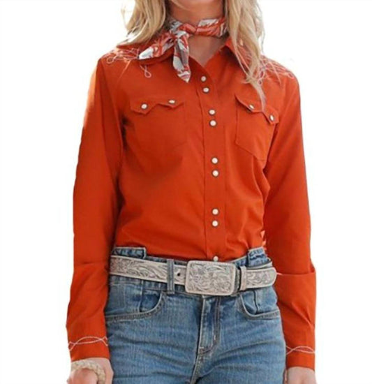 Cruel Girl - Women's Western Snap Boot Stitch Shirt