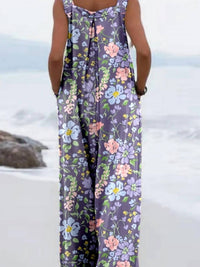 Trendsi - Full Size Floral Wide-Leg Overalls Plus Size