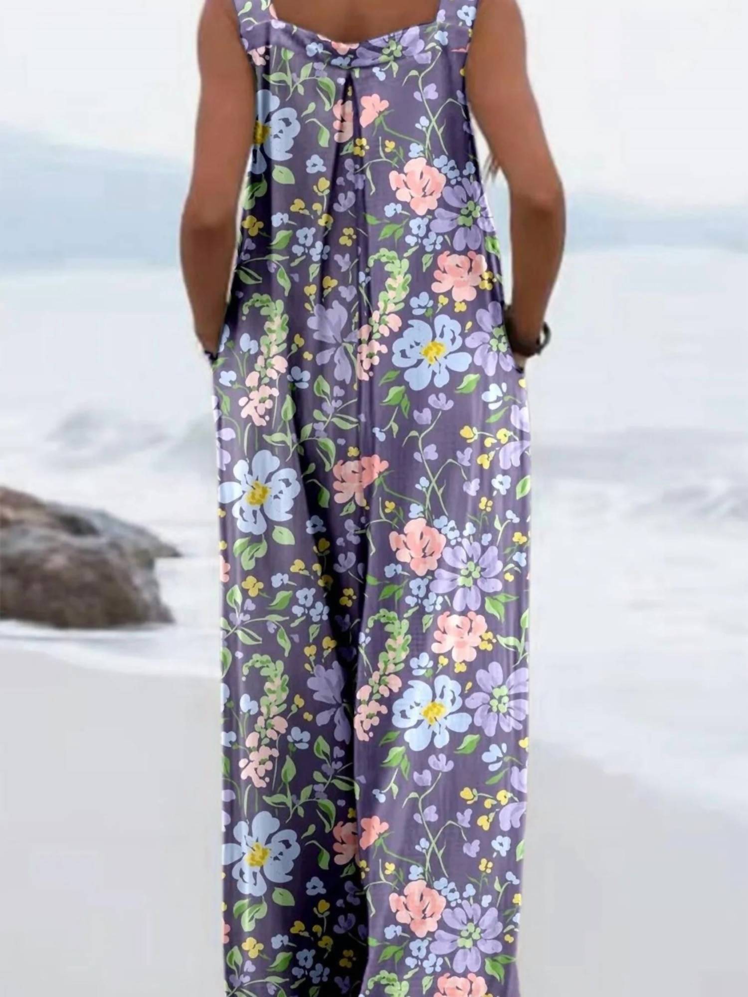 Trendsi - Full Size Floral Wide-Leg Overalls Plus Size
