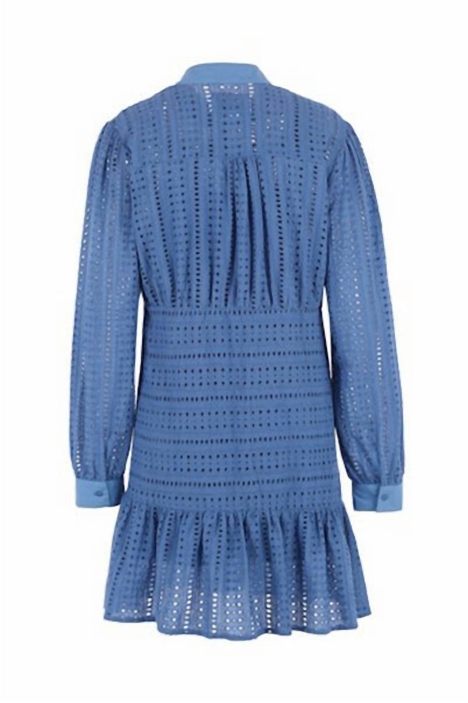 The Shirt - Women's Maria Dress Blue Eyelet