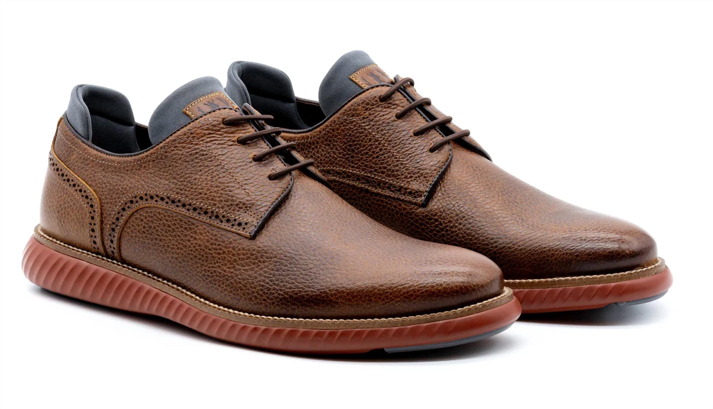 Martin Dingman - Men's Countryair Pebble Grain Leather Plain Toe Oxfords