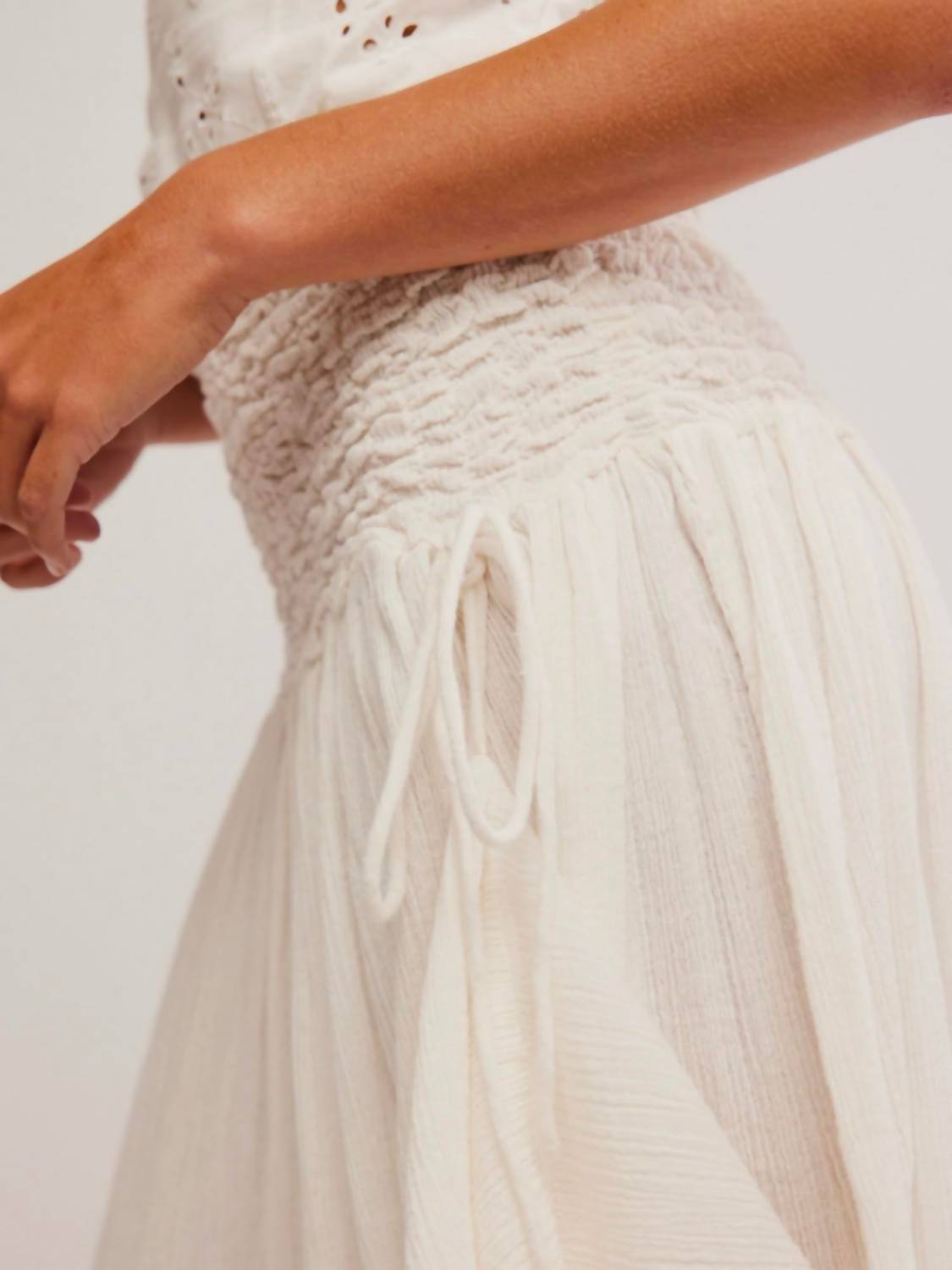 Free People - Prairie Convertible Cotton Smocked Skirt