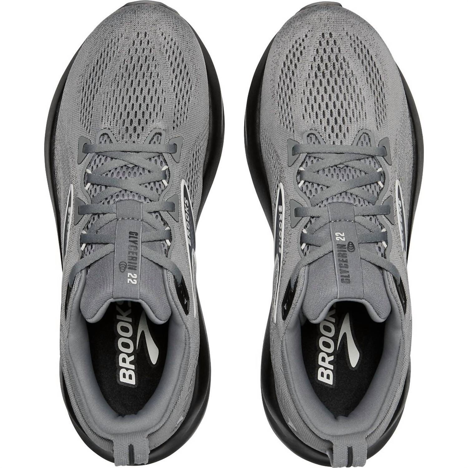 BROOKS Men's Glycerin Gts 22 Running Shoes in primer gray ebony bluewash 8 - men's shoe - view 5