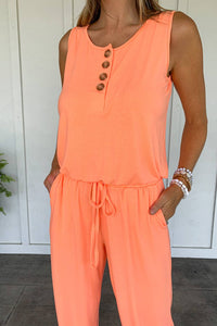 Zenana - Sleeveless Jogger Jumpsuit