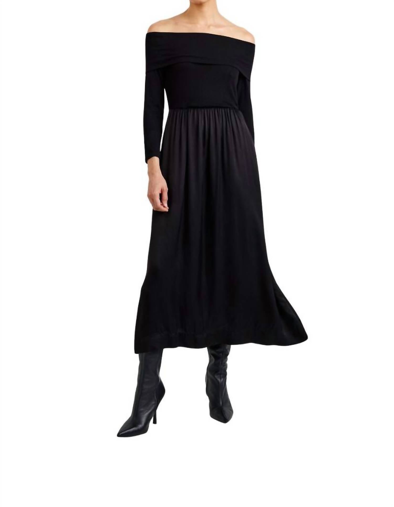 Bella Dahl - Bracelet Length Off Shoulder Midi Dress