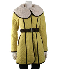 Ryu - Oversized Fleece Collar Quilted Coat