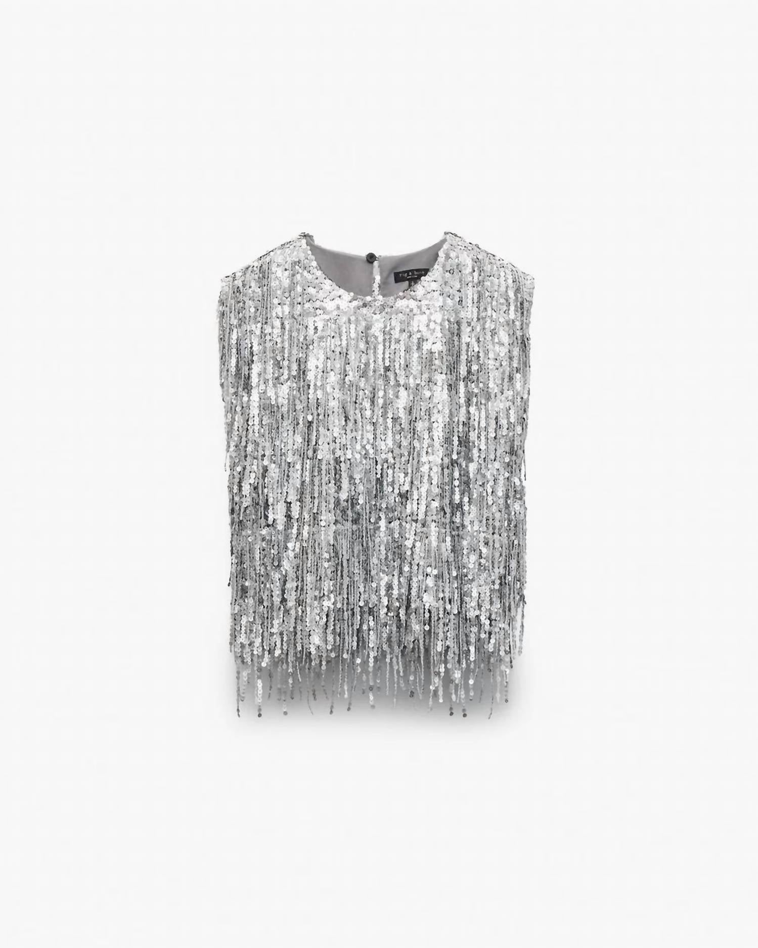 Rag & Bone - Billie Sequined Tassel Top