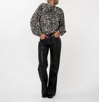 Esqualo - Button Up Print Blouse