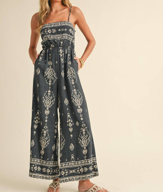 Klesis - Smocked Wide Leg Jumpsuit