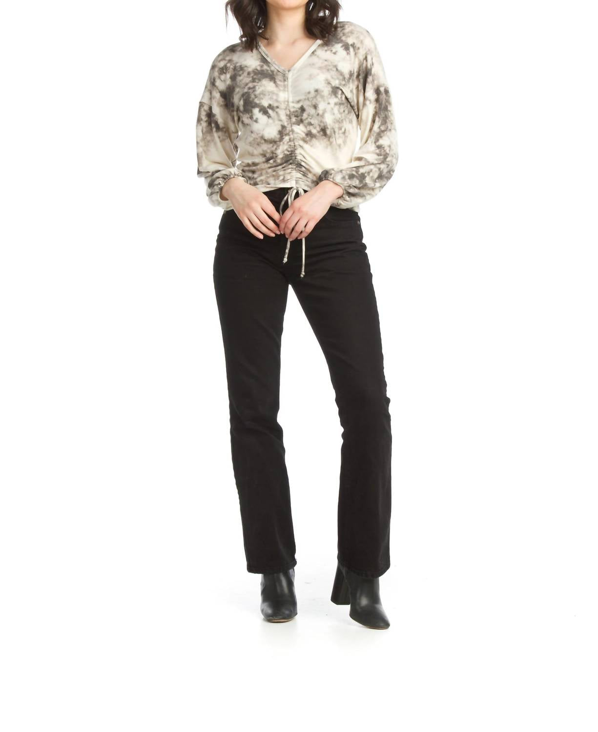 Papillon - Tie Dye Ruched Drawstring Top