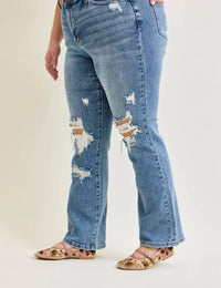 Judy Blue - Destroyed High Waist Bootcut Jeans