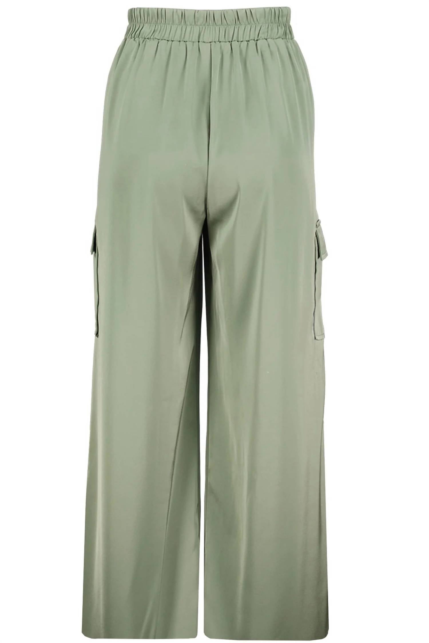 Bishop + Young - Pull on Satin Cargo Pant