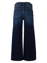 KUT FROM THE KLOTH Women's High Rise Wide Leg Raw Hem Jeans in innoxious - women's pants - detail view