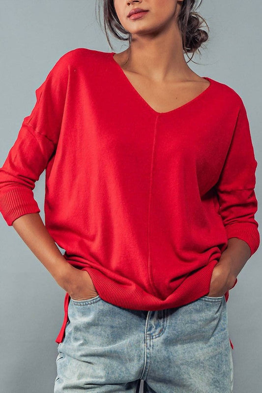 Urban Daizy - Super Soft V Neck Sweater
