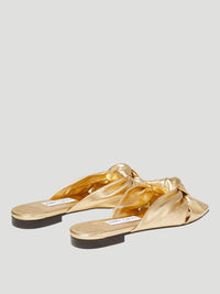 Jimmy Choo - Women's Leather Avenue Knot Flat
