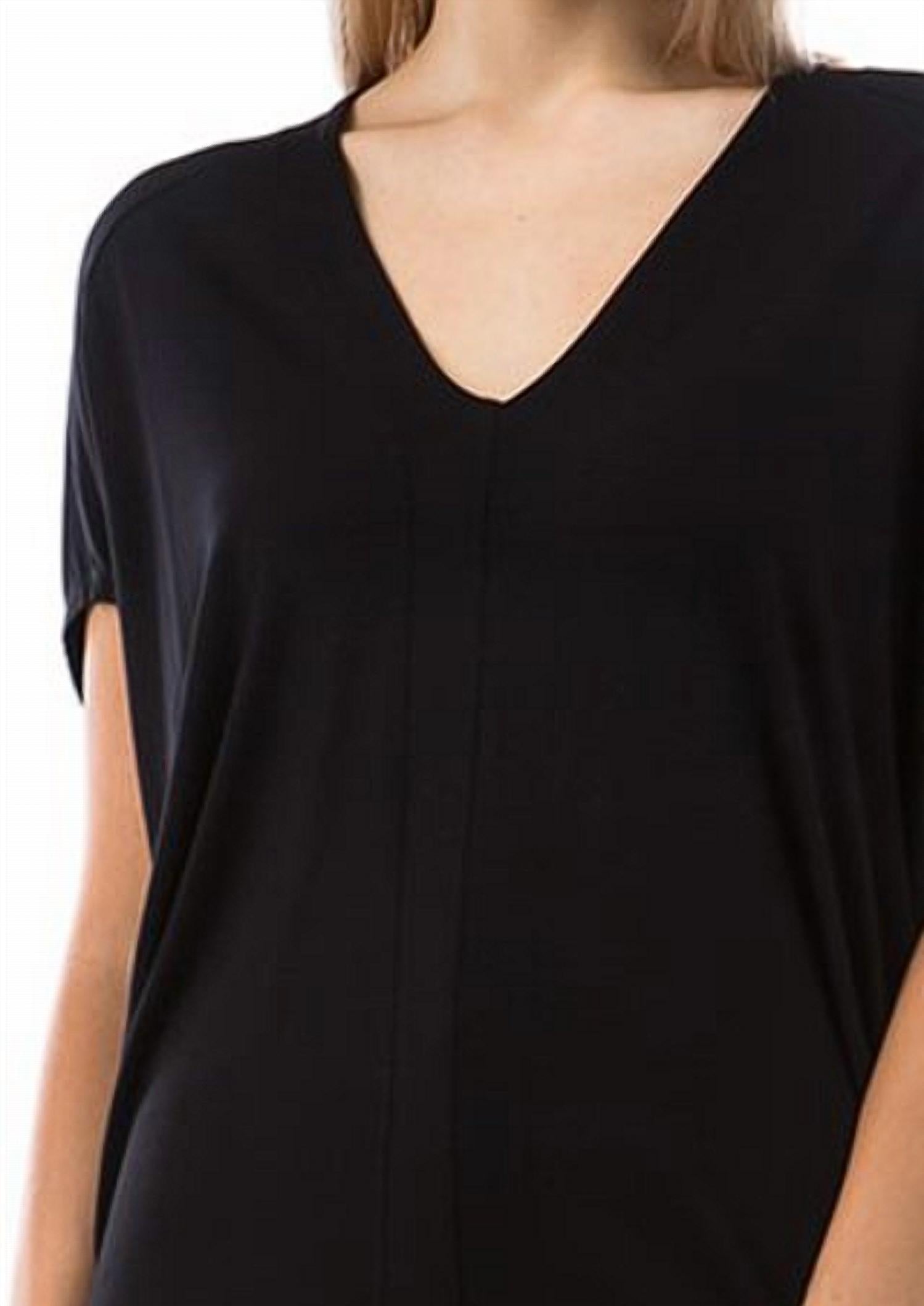 Apny - Oversized Short Sleeve Tee Top