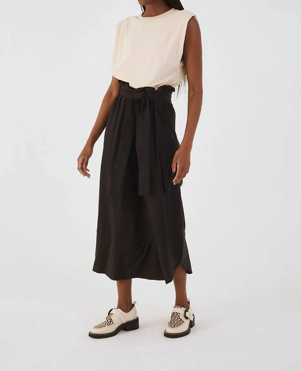 Dress To - Front Ties T-shirt Bodice Maxi Dress