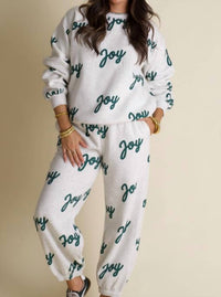 Peach Love Joy To The World Sweatpants in gray green - women's pants