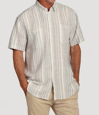 True Grit - Wyatt Short Sleeve Pocket Stripe Shirt