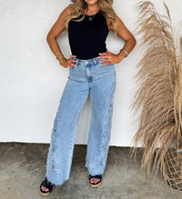 Blakeley - Floral Charm Wide Leg Jeans